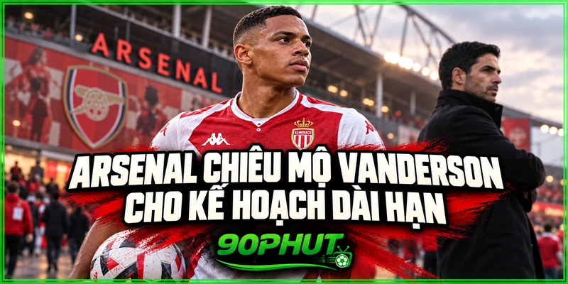 Arsenal chiêu mộ Vanderson cho kế hoạch dài hạn