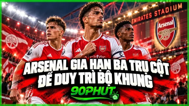 Arsenal gia hạn ba trụ cột sau khi giữ chân Arteta